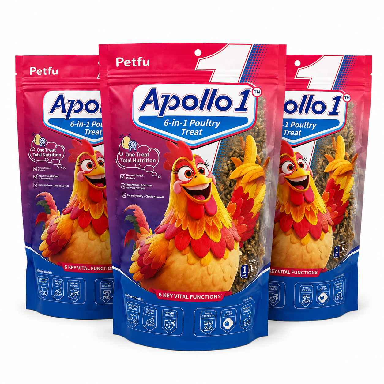 Apollo1 6 in 1 Poultry Treats 1lb