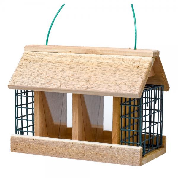 Double Option Hopper Feeder w/ Suet