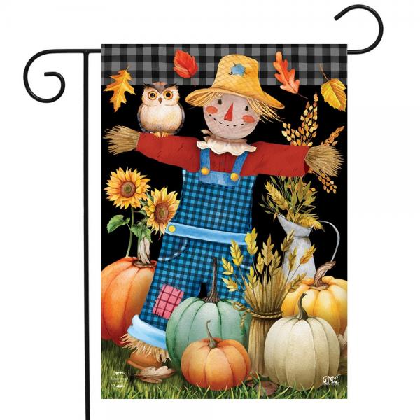 Garden Flag Friendly Scarecrow