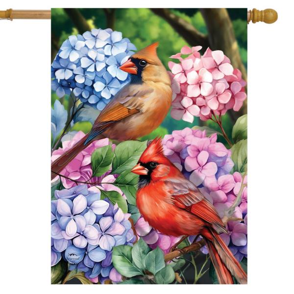House Flag Perched Cardinals