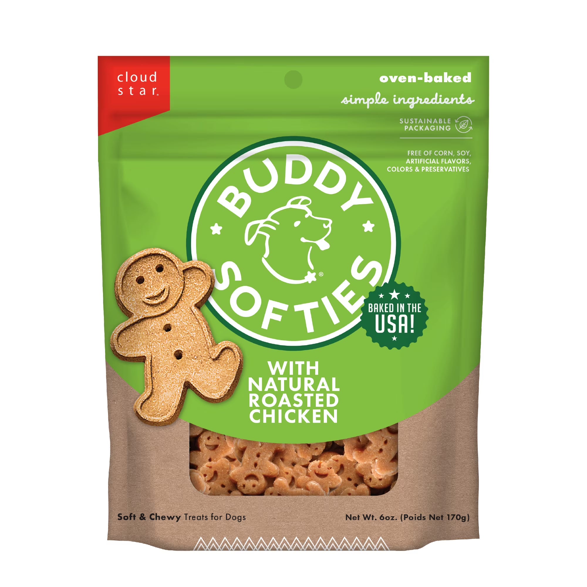 Buddy Biscuits Chewy Chicken Dog Treat 6oz