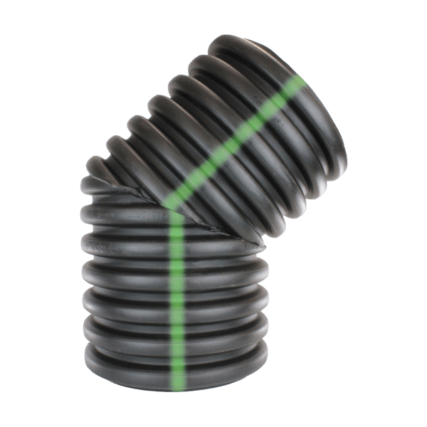 Plastic Coupler 18" 45 Degree Elbow