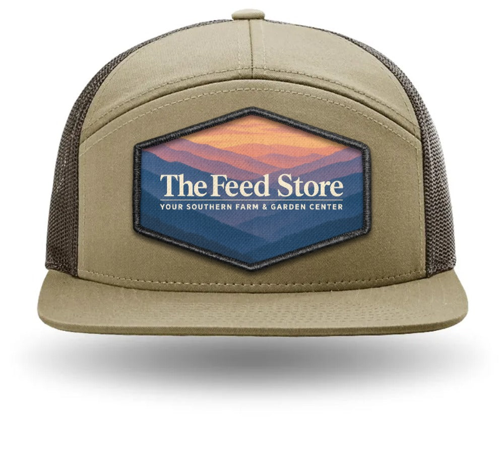 "Mountain Glow" The Feed Store 7-Panel Hat