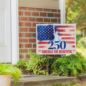 Yard Stake Red White and Blue 250