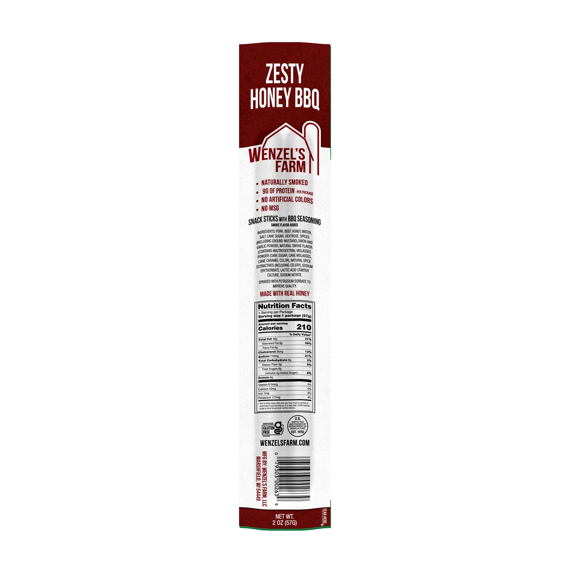 Wenzel's Farm Zesty Honey BBQ Twin Pack 2oz