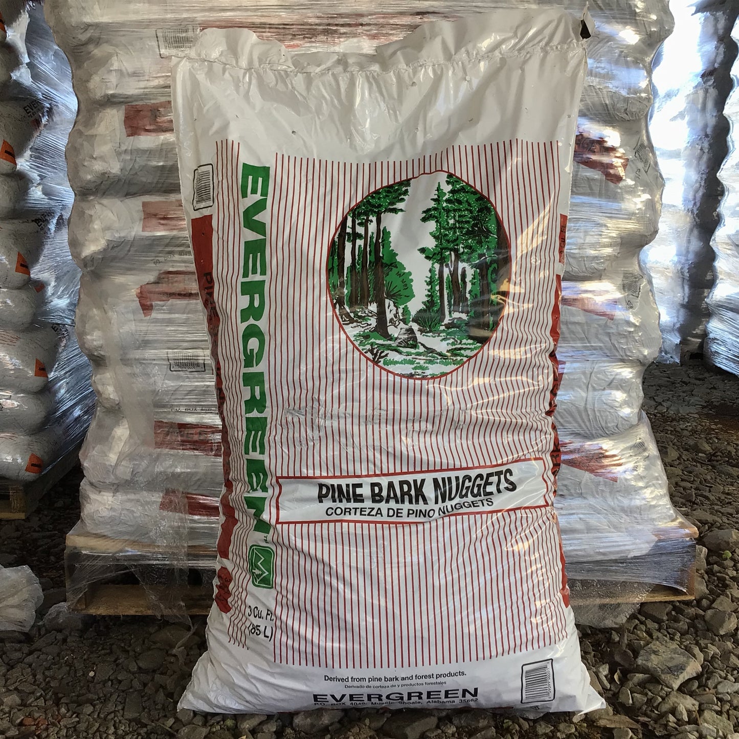 Pine Bark Nuggets Bag 3cf D10 45/pal