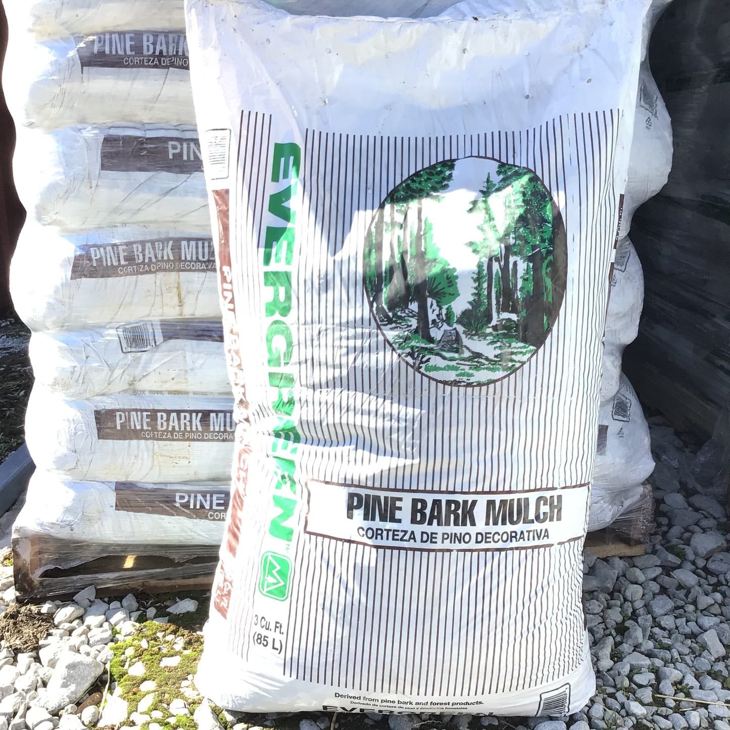 Pine Bark Mulch Bag 3cf D10 45/pal