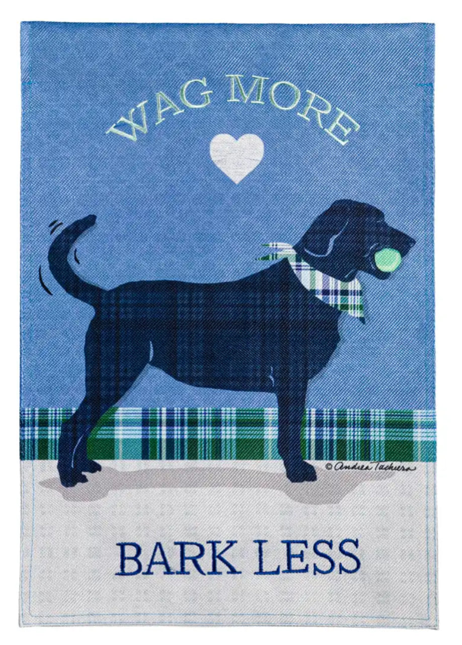 Garden Flag Burlap Wag More, Bark Less