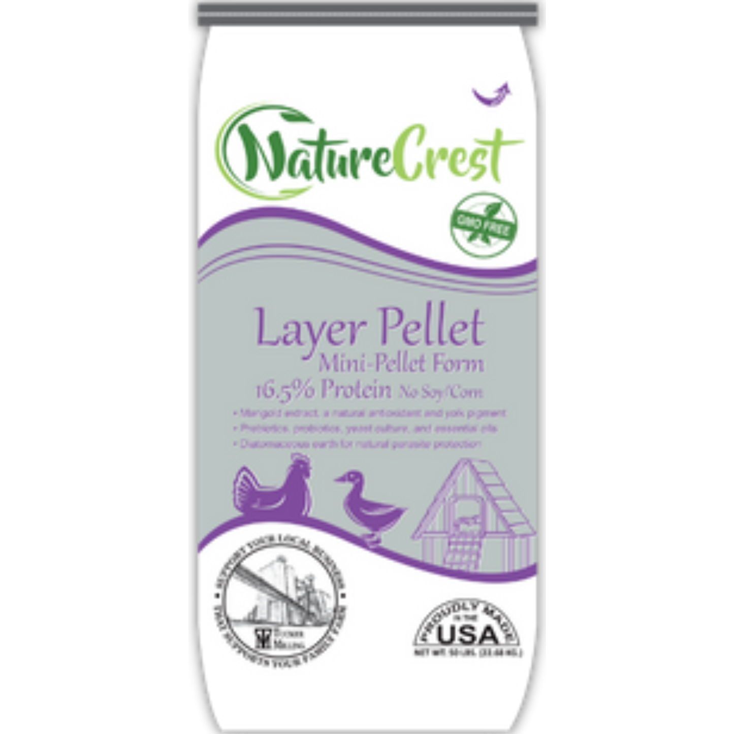 Non GMO Layer Pellet Nature Crest