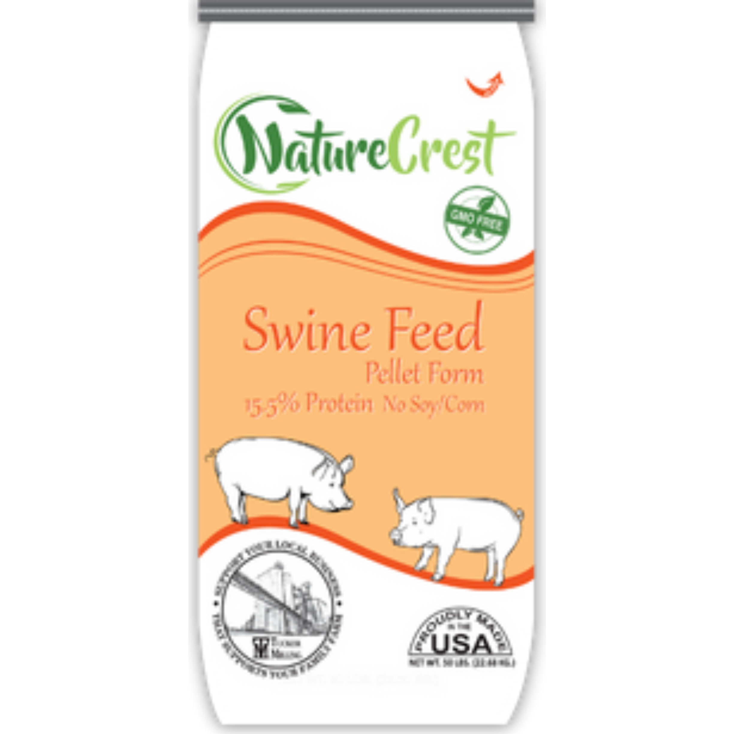Tucker Milling Non GMO Swine Pellets 15.5% 50lb