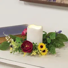 Candle Ring Breezy Summer Blooms 3"