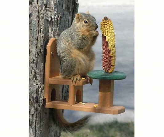 Recycled Table & Chair Squirrel Feeder