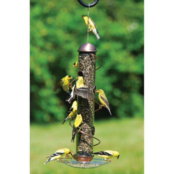 Copper Spiral Sunflower Feeder