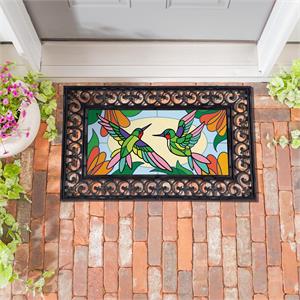 Switch Mat, Stained Glass Hummingbirds