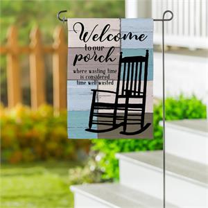 Garden Flag, Porch Time Suede
