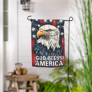 Garden Flag God Bless America Suede
