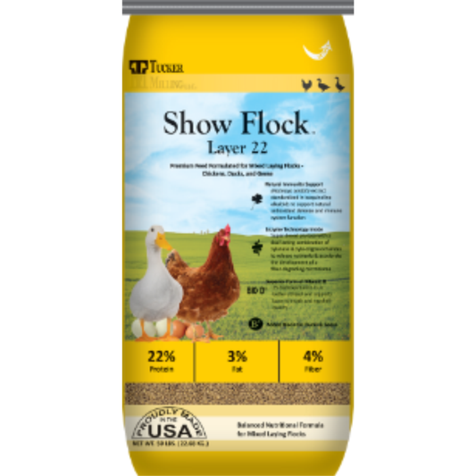 Show Flock 22% Layer Pellets, Tucker