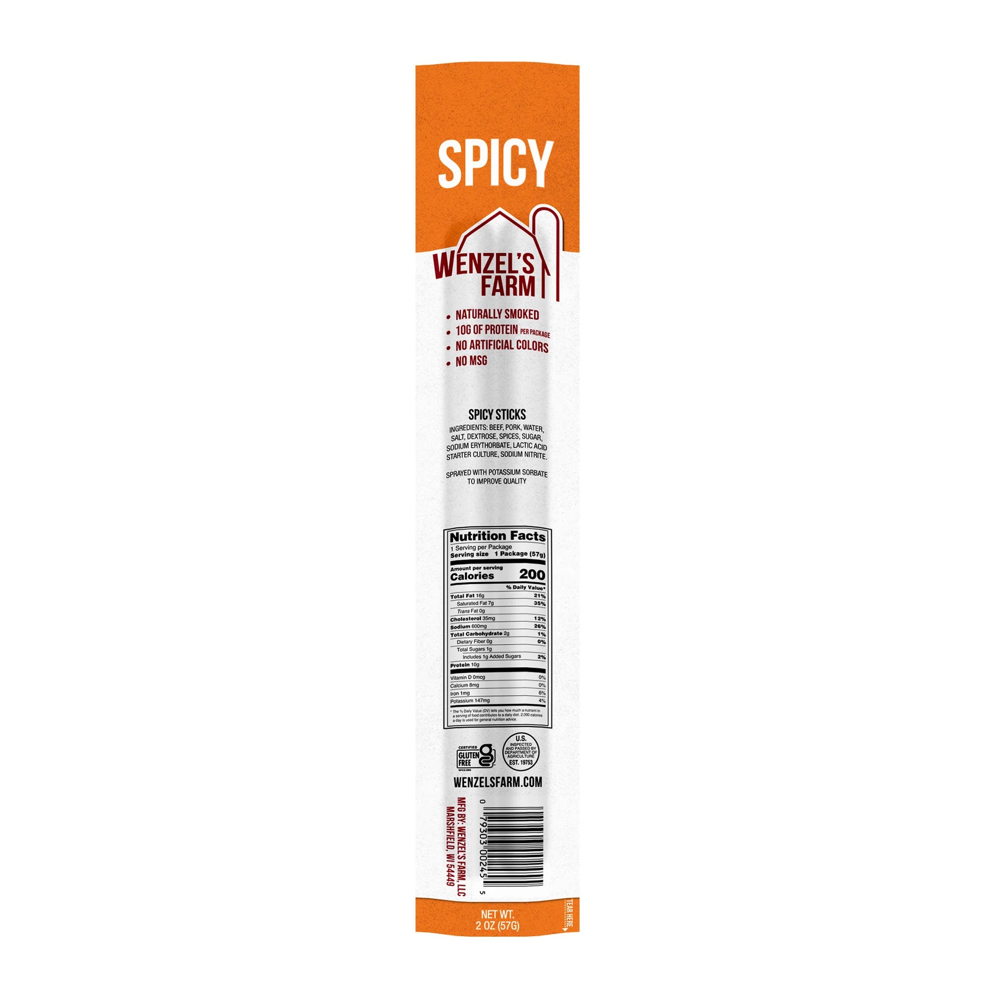 Wenzel's Farm Spicy Beef Twin Pack 2oz
