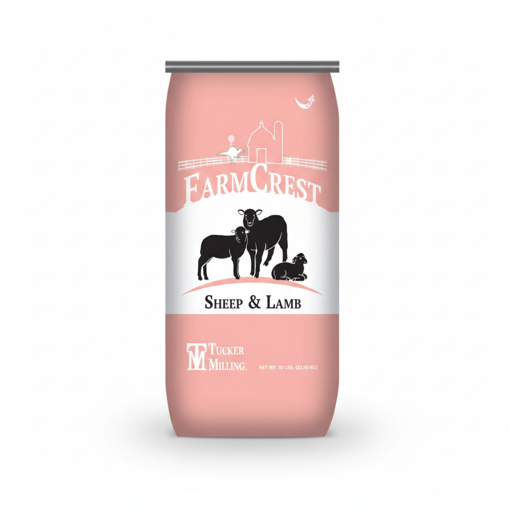 Farm Crest Sheep & Lamb food packaging on a white background