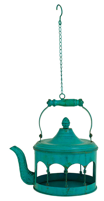 Bird Feeder Tea Pot Teal