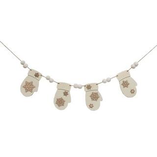 White Snowflake Mitten and Snowball Garland