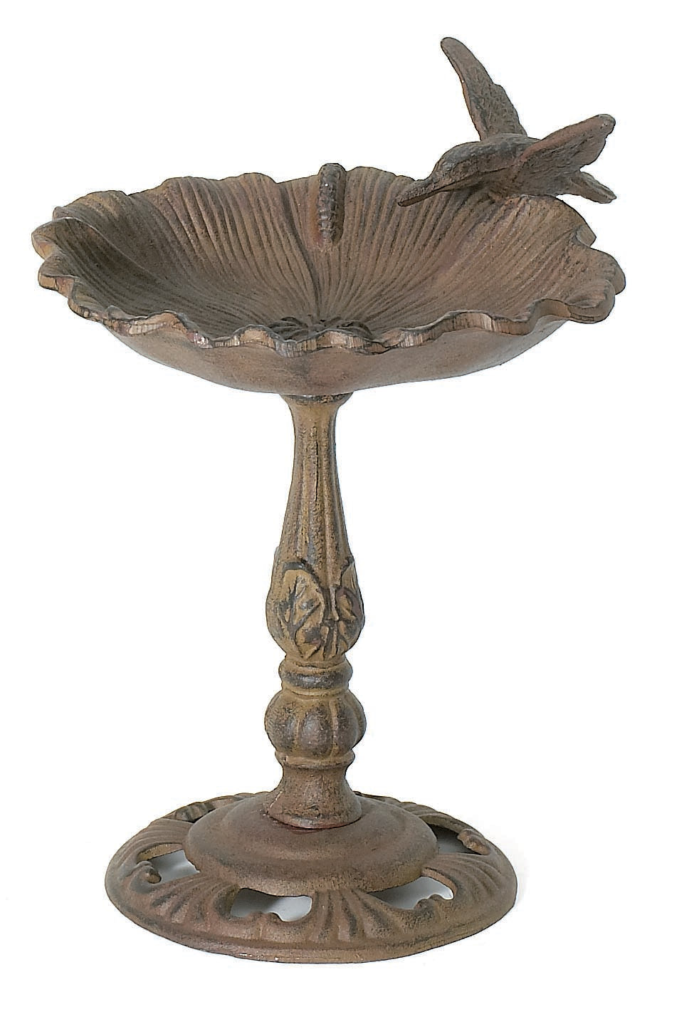 Flower Bird Feeder Rust 10.5"
