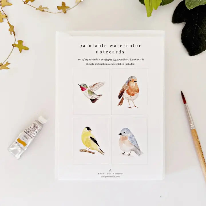 Birds Paintable Notecard Set