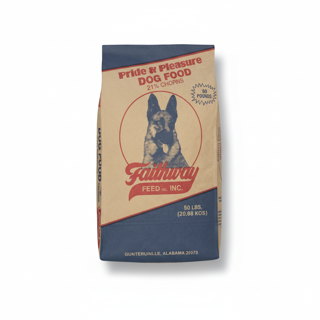 ドッグフード yu Faithway Pride & Pleasure 21% Dog Food 50lb – The Feed Store