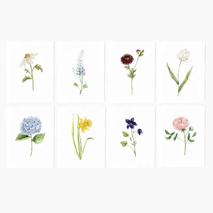 Notecard Set Assorted Garden Flowers