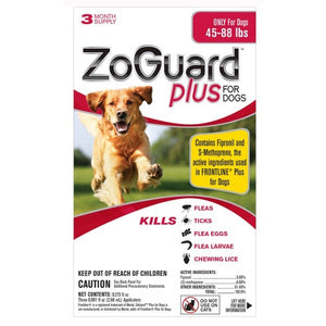 ZoGuard Plus for Dogs 45-88# 3 Pack