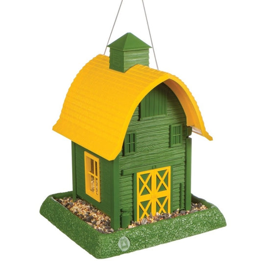 Green Barn Bird Feeder