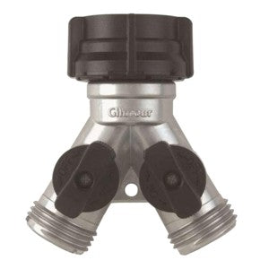 Gilmour Zinc Two-Hose Shut-Off Valve