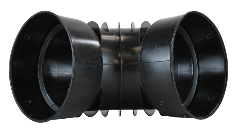 Plastic Coupler 4" 90 Degree Snap Elbow