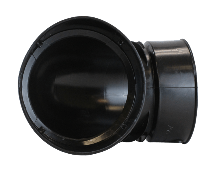 Plastic Coupler 4" 90 Degree Snap Elbow