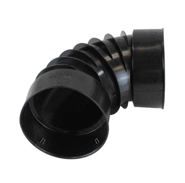 Plastic Coupler 4" 90 Degree Snap Elbow