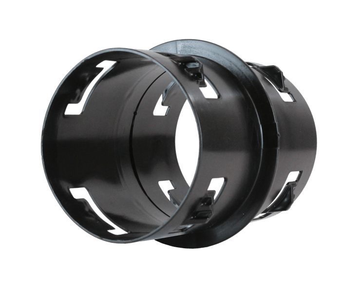 Plastic Coupler 4" Snap Inside