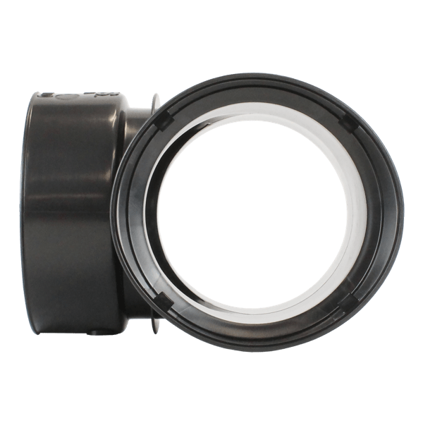 Plastic Coupler 4" Snap Tee