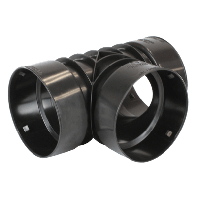 Plastic Coupler 4" Snap Tee