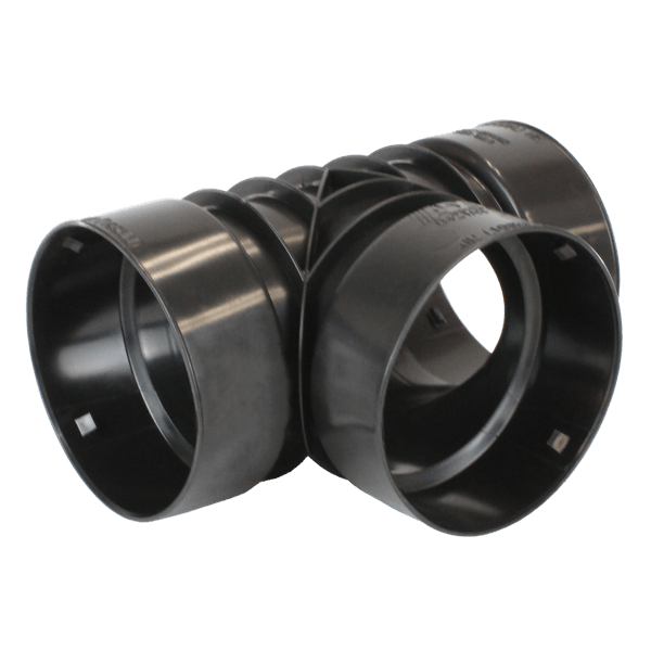 Plastic Coupler 4" Snap Tee