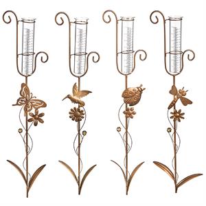 Rain Gauge, Metal Pollinator Garden