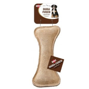 Dura-Fused 7" Leather Bone Dog Toy