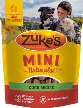 Zuke's Mini Naturals Duck Recipe Dog Treats 6oz