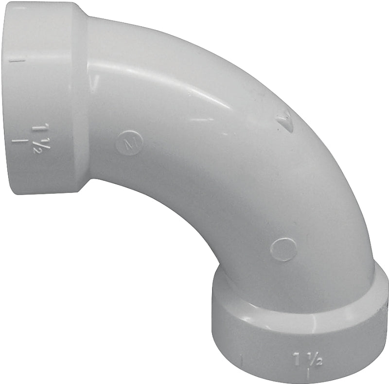 PVC 4-in DWV Long Sweep Elbow Schedule 40