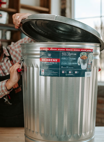 Trash Can Galvanized 31 gal