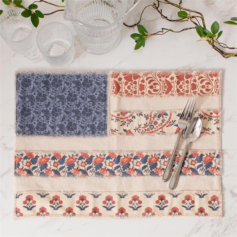 Placemat - Patchwork American  Flag