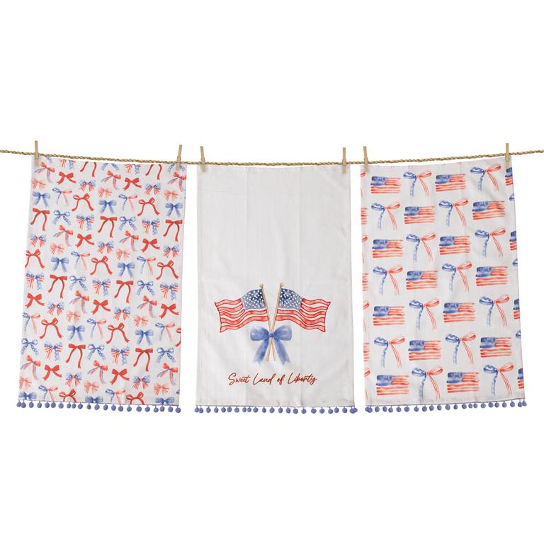 Tea Towels - Liberty Ribbons And  Bows