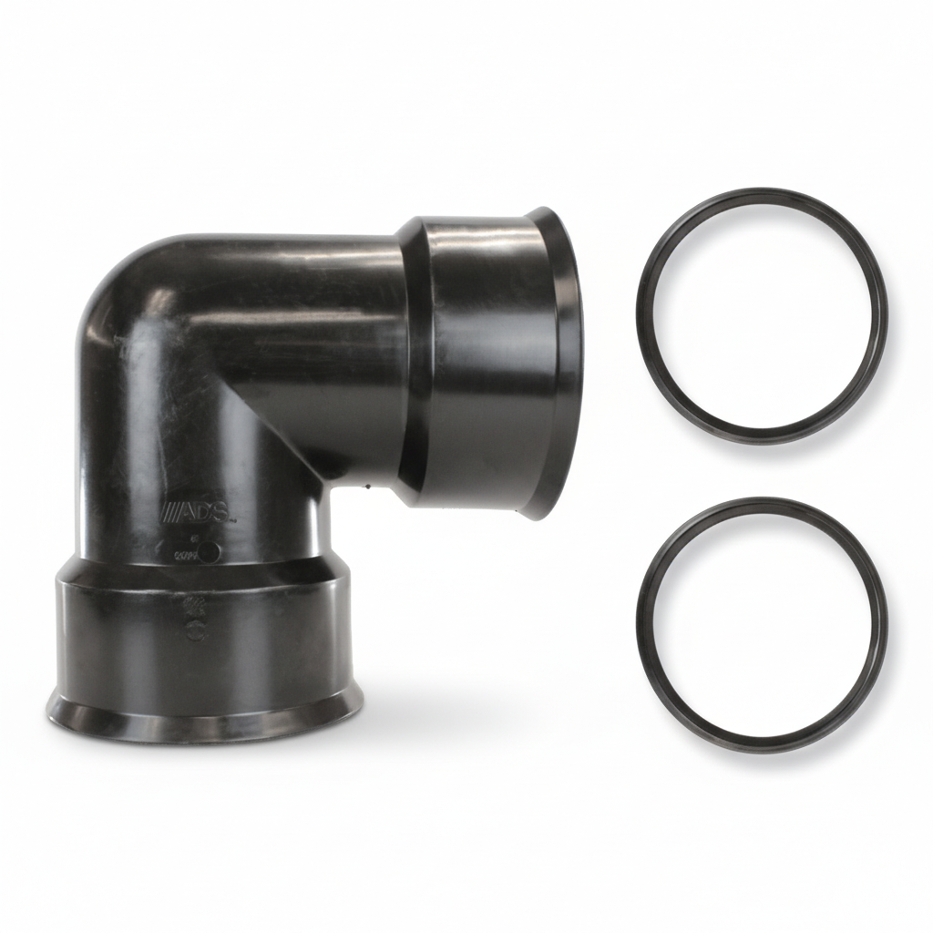 Plastic Coupler 12" 90 Degree Elbow, Water Tight