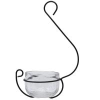 Clear Glass Hanging Bird Treat Feeder