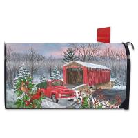 Mailbox Cover Winter Covered Bridge