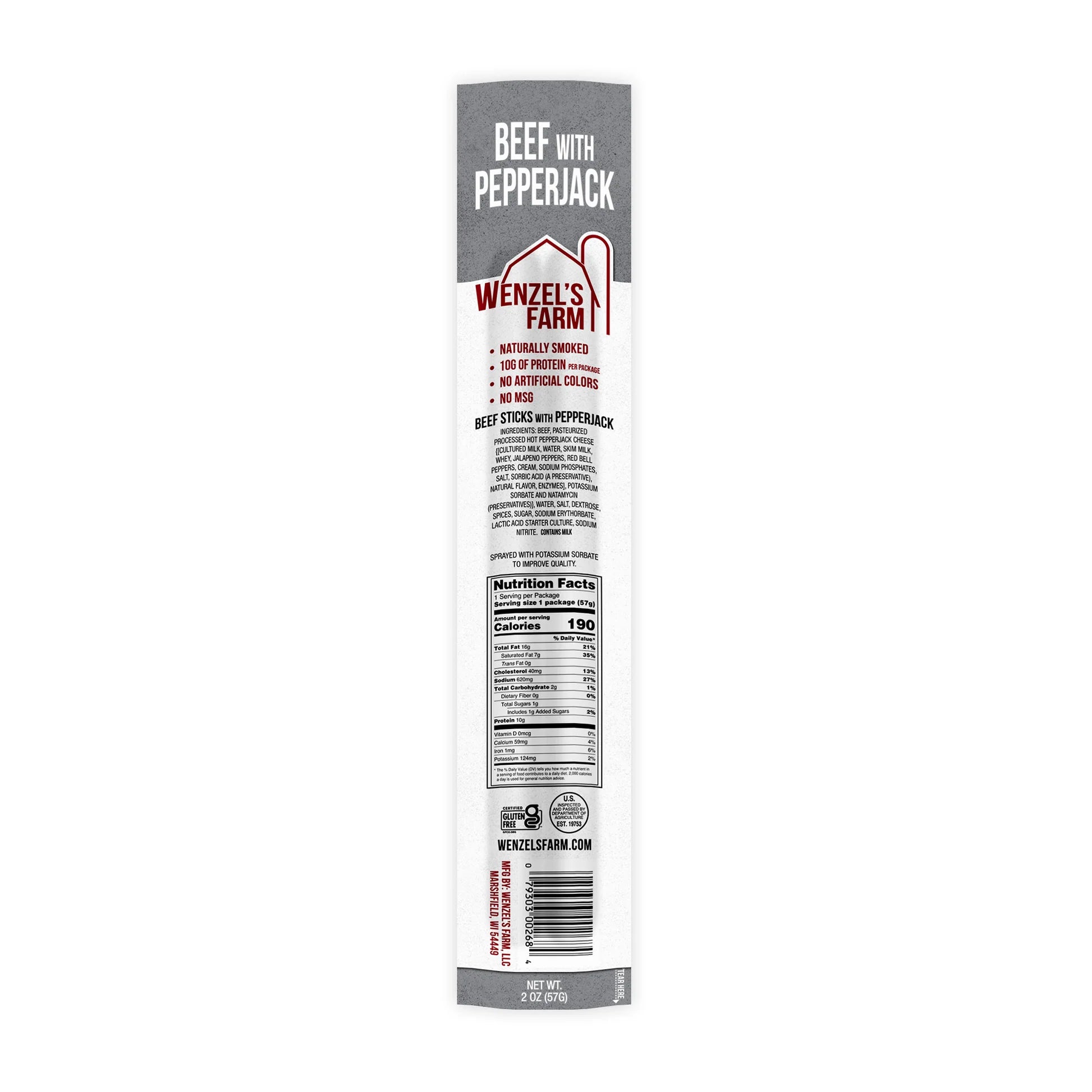 Wenzel's Farm Beef with Pepperjack Twin pack 2oz